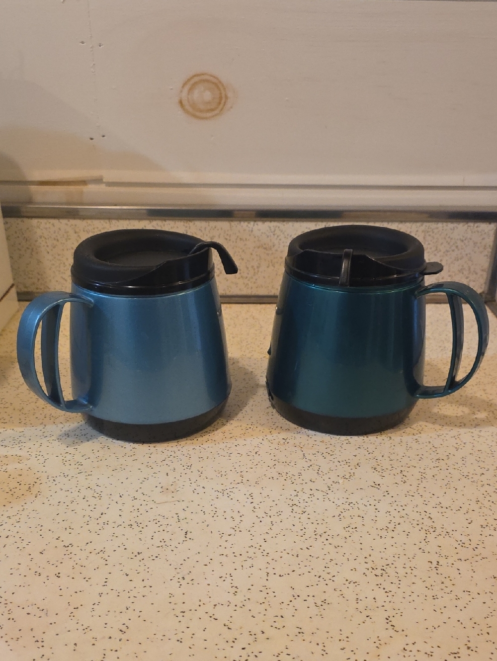 Aladdin Vintage 20 oz. Insulated Travel Mugs with Lids Blue Teal